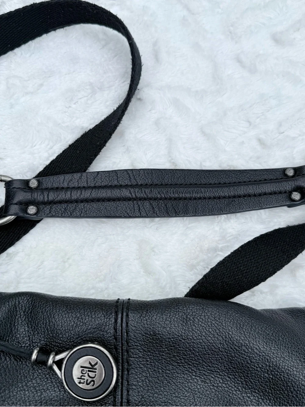 The SAK Black Leather Studded Crossbody Bag - Women